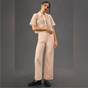 Rolla's Heidi High-Rise Loose Straight Leg Jeans size 31 dusty pink